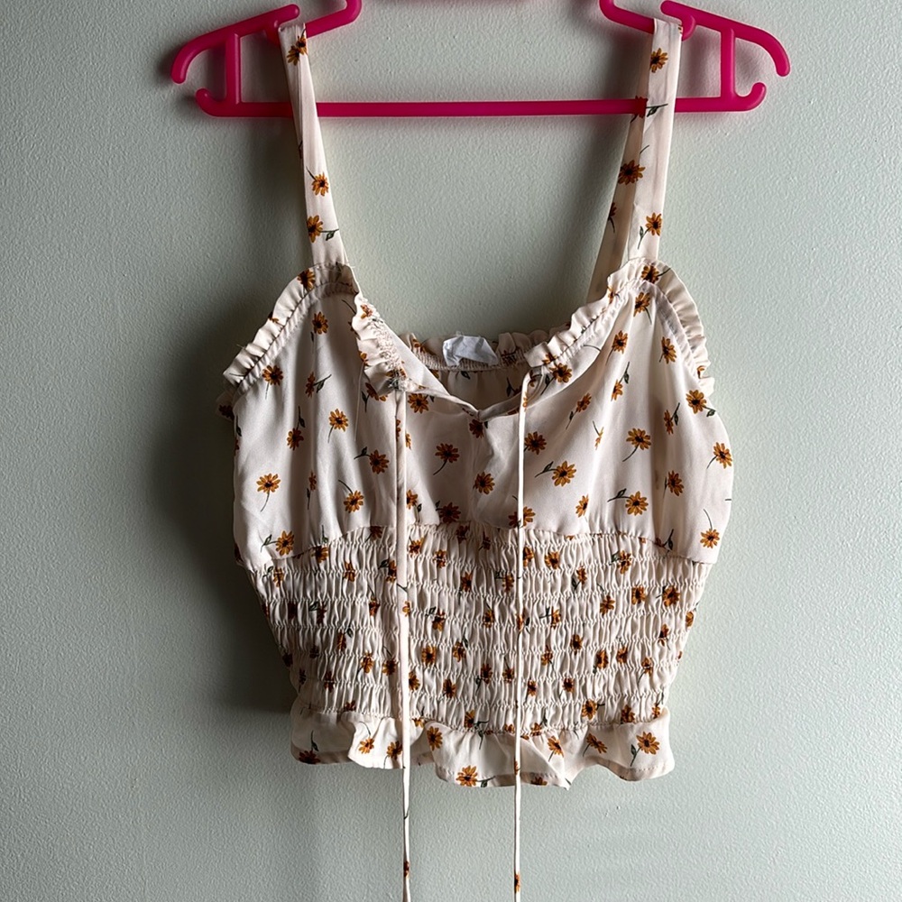 Floral Crop Tank